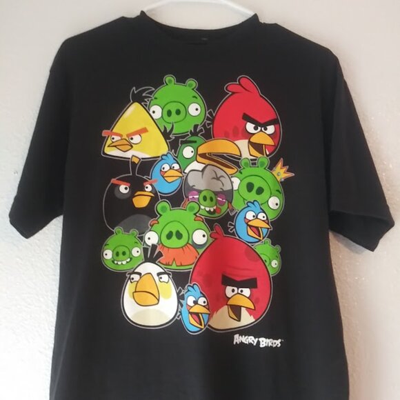 Angry Birds boy's size YXL black multicolored T-shirt - Picture 2 of 14